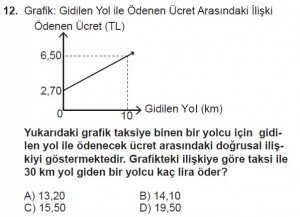 7. Sınıf Matematik kazanım Test 7 soru 12
