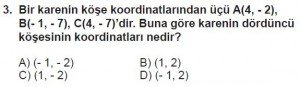 7. Sınıf Matematik kazanım Test 7 soru 3