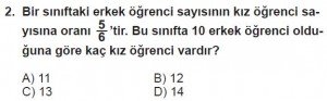 7. Sınıf Matematik kazanım Test 8 soru 2