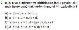 8. Sınıf Matematik kazanım Test 10 soru2