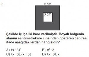 8. Sınıf Matematik kazanım Test 10 soru3