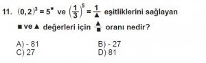 8. Sınıf Matematik kazanım Test 2 soru11