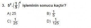 8. Sınıf Matematik kazanım Test 2 soru3