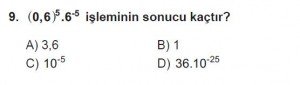 8. Sınıf Matematik kazanım Test 2 soru9