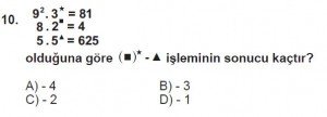 8. Sınıf Matematik kazanım Test 3 soru10