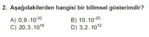 8. Sınıf Matematik kazanım Test 3 soru2