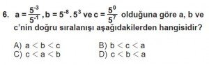 8. Sınıf Matematik kazanım Test 3 soru6