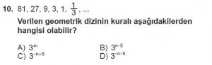 8. Sınıf Matematik kazanım Test 9 soru10