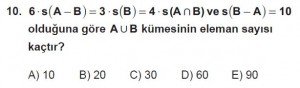 9. Sınıf Matematik kazanım Test 2 soru10