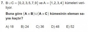 9. Sınıf Matematik kazanım Test 2 soru7