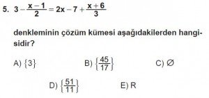 9. Sınıf Matematik kazanım Test 3 soru5