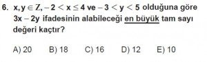 9. Sınıf Matematik kazanım Test 3 soru6
