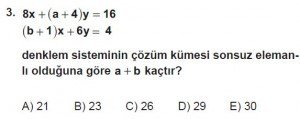 9. Sınıf Matematik kazanım Test 4 soru3