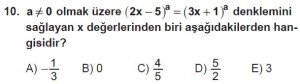 9. Sınıf Matematik kazanım Test 5 soru10