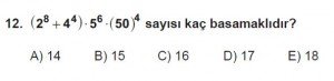 9. Sınıf Matematik kazanım Test 5 soru12