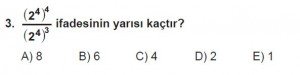 9. Sınıf Matematik kazanım Test 5 soru3