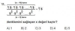 9. Sınıf Matematik kazanım Test 6 soru11
