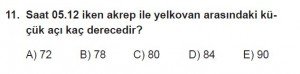 9. Sınıf Matematik kazanım Test 7 soru11