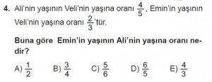 9. Sınıf Matematik kazanım Test 7 soru4