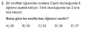 9. Sınıf Matematik kazanım Test 8 soru2