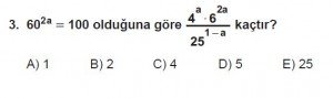 Mezun Matematik kazanım Test 10 soru 3