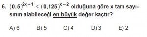 Mezun Matematik kazanım Test 10 soru 6