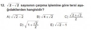 Mezun Matematik kazanım Test 11 soru 12
