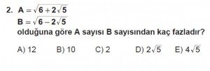 Mezun Matematik kazanım Test 11 soru 2