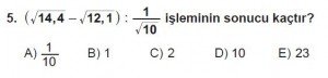 Mezun Matematik kazanım Test 11 soru 5