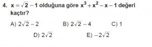Mezun Matematik kazanım Test 12 soru 4
