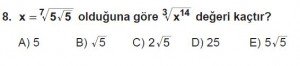 Mezun Matematik kazanım Test 12 soru 8