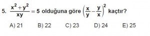 Mezun Matematik kazanım Test 13 soru 5