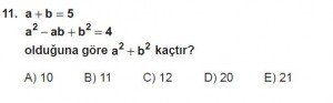 Mezun Matematik kazanım Test 14 soru 11