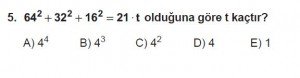 Mezun Matematik kazanım Test 14 soru 5