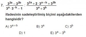 Mezun Matematik kazanım Test 14 soru 7