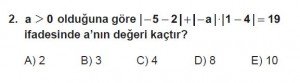 Mezun Matematik kazanım Test 15 soru 2