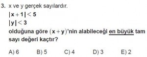 Mezun Matematik kazanım Test 15 soru 3