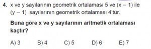 Mezun Matematik kazanım Test 16 soru 4