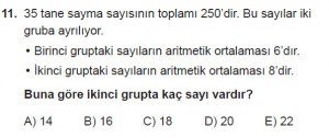 Mezun Matematik kazanım Test 17 soru 11