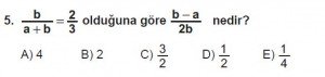 Mezun Matematik kazanım Test 17 soru 5