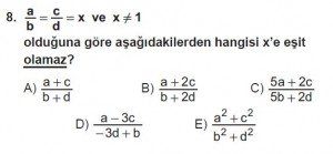 Mezun Matematik kazanım Test 17 soru 8