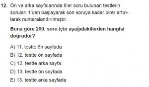 Mezun Matematik kazanım Test 18 soru 12