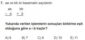 Mezun Matematik kazanım Test 2 soru 7