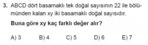 Mezun Matematik kazanım Test 3 soru 3
