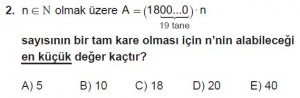 Mezun Matematik kazanım Test 4 soru 2