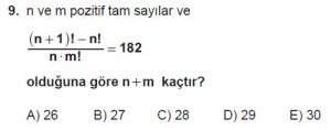 Mezun Matematik kazanım Test 4 soru 9