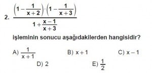 Mezun Matematik kazanım Test 5 soru 2