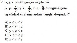 Mezun Matematik kazanım Test 5 soru 7