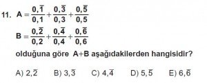Mezun Matematik kazanım Test 6 soru 11