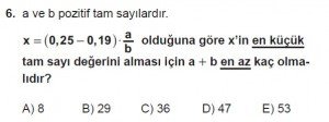 Mezun Matematik kazanım Test 6 soru 6